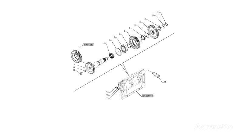 gearbox gear for New Holland T6070   wheel tractor