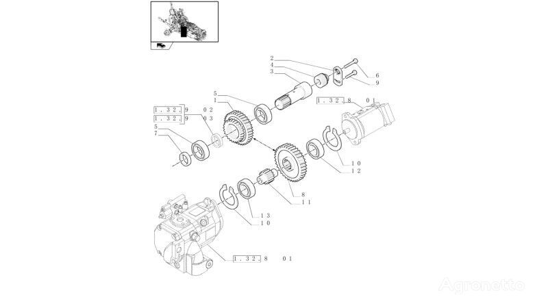 Wałek 75mm l  New Holland T6010 T7230 Wałek 75mm l 47130581 47130581 for New Holland T6010 T7230  wheel tractor