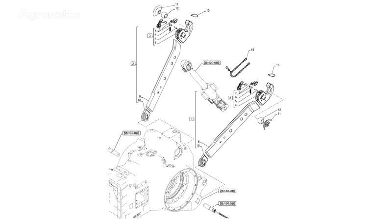 New Holland T6090 T6070 Cięgło dolne 47137107 tow bar for New Holland T6090 T6070  wheel tractor